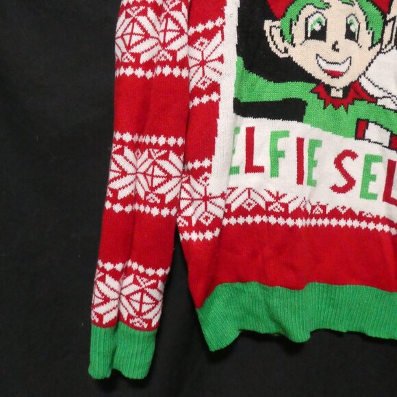 HAPPY HOLIDAYS | xl - extra large | Ugly Christmas Sweater | Elfie Selfie - Picture 7 of 15